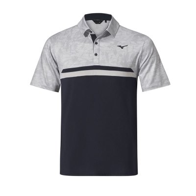 Camisa Polo Mizuno QD Hazard ST Hombre Grises / Negros - Chile M561WNSGHZ